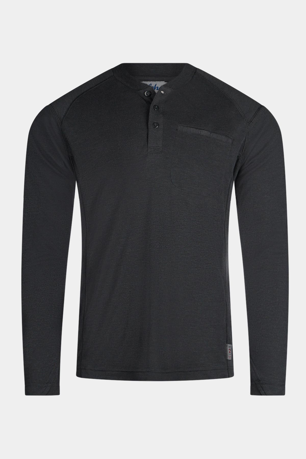 Aloha Inherent Raglan Henley Charcoal