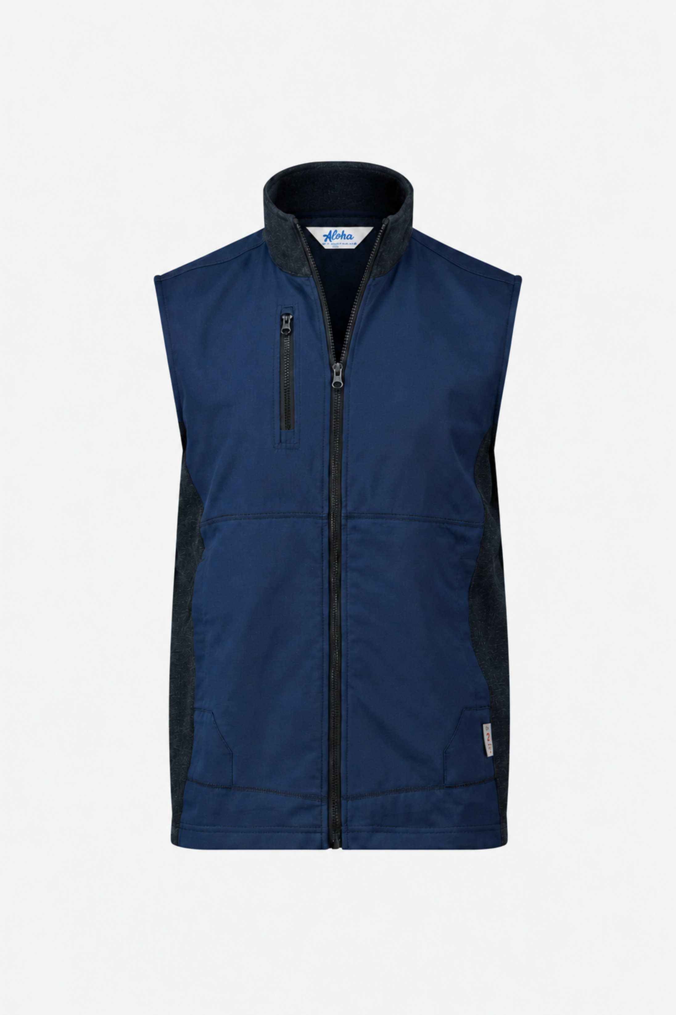 Aloha FR Blend Zip Front Fleece Vest Navy