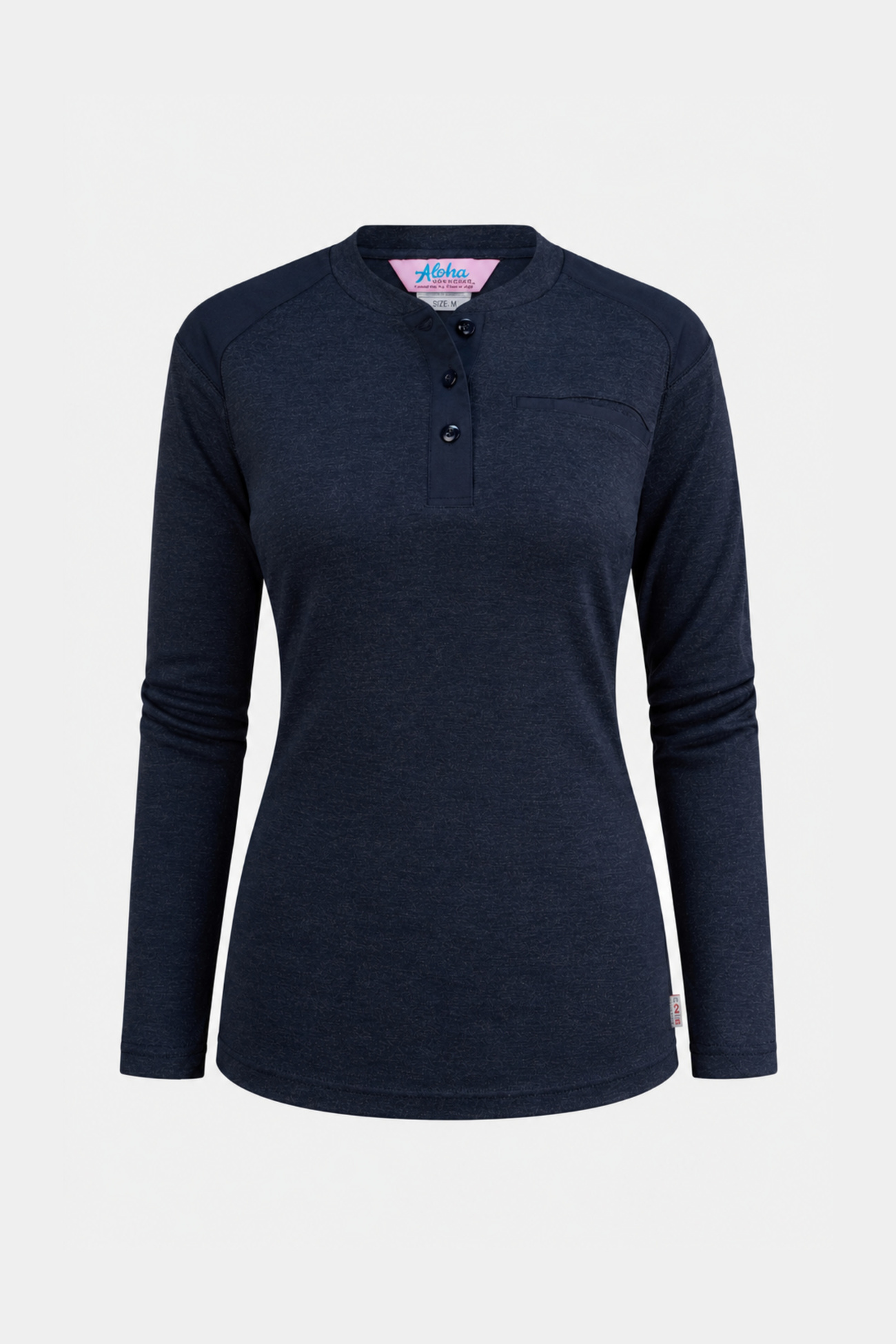 Aloha Inherent Raglan Henley Navy